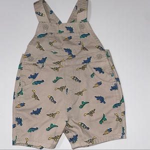 Vintage Carter’s Baby Boy Dinosaur Short Overalls, Size 12-18M